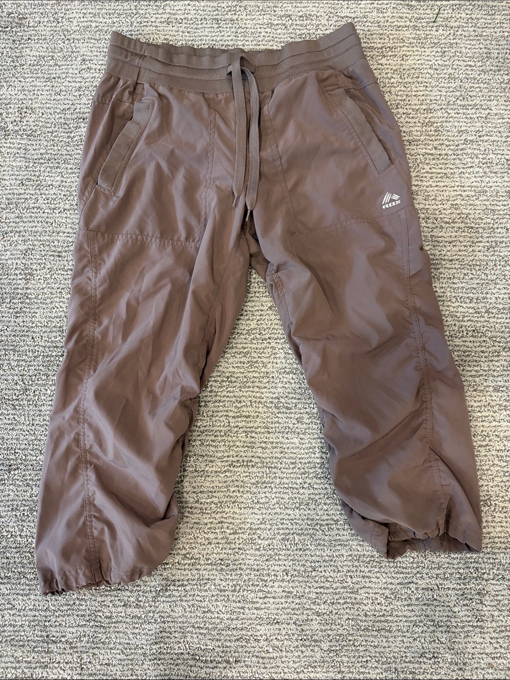 RBX women’s  Brown Drawstring Cargo capri Joggers